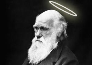 Photo of Charles Darwin with halo Photo of Charles Darwin with halo