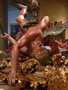 photo of a sculpture depicting satan in hell photo of a sculpture depicting satan in hell