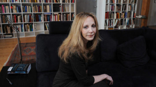 Globe & Mail photo of Rebecca Goldstein in her home Globe & Mail photo of Rebecca Goldstein in her home