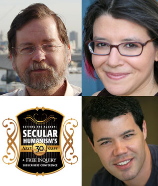 Snapshots of Myers, Hecht, Mooney, Secular Humanism shield Snapshots of Myers, Hecht, Mooney, Secular Humanism shield