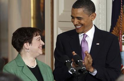 Photo credit: Pablo Martinez Mansivais, AP; Description: Elena Kagan and President Obama Photo credit: Pablo Martinez Mansivais, AP; Description: Elena Kagan and President Obama