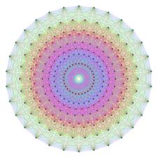 MATHEMATICAL WEB: Visual representation of the Lie group E8. Such complex symmetrical mathematical structures could help researchers weave together the physics of particles and forces. JGMOXNESS/WIKI COMMONS MATHEMATICAL WEB: Visual representation of the Lie group E8. Such complex symmetrical mathematical structures could help researchers weave together the physics of particles and forces. JGMOXNESS/WIKI COMMONS